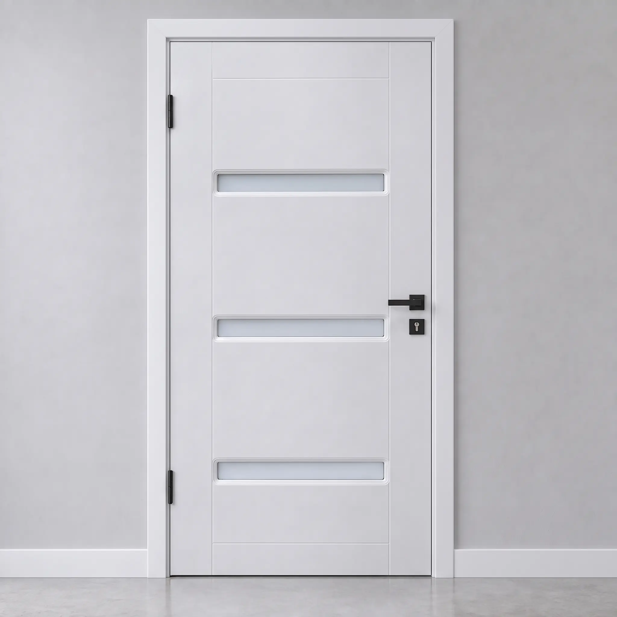 Modern 3 Lite Glass Door