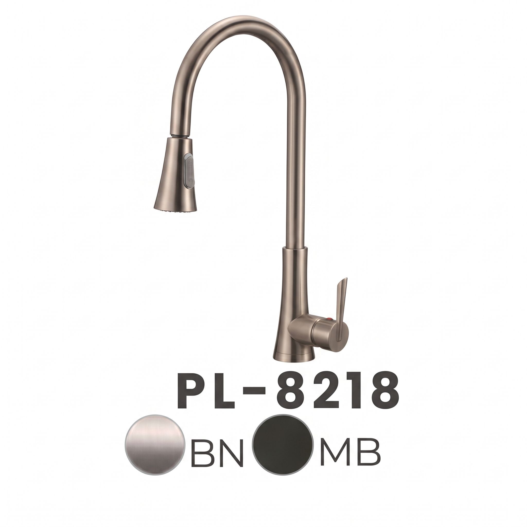 PL-8218 High Arc Single Handle Pull Down Kitchen Faucet thumbnail 2