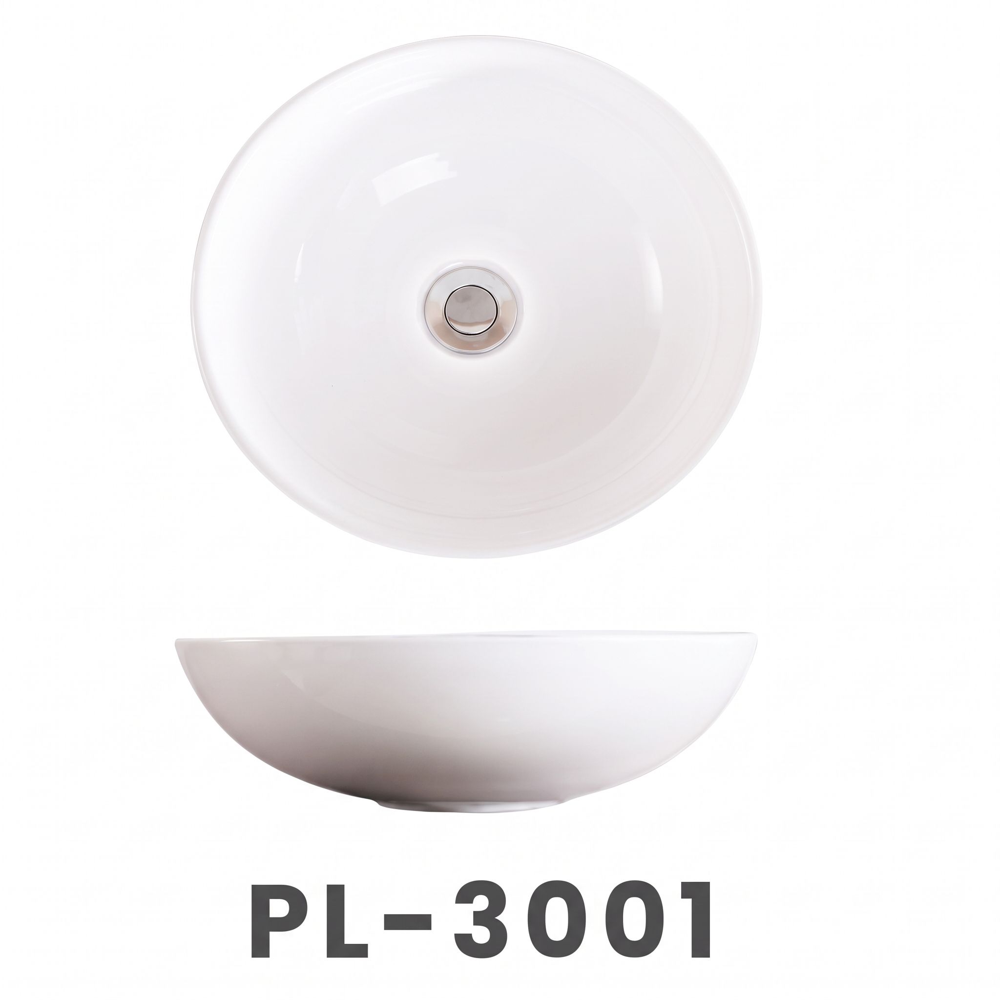 PL-3001 Round Vessel Vitreous China Vanity Sink