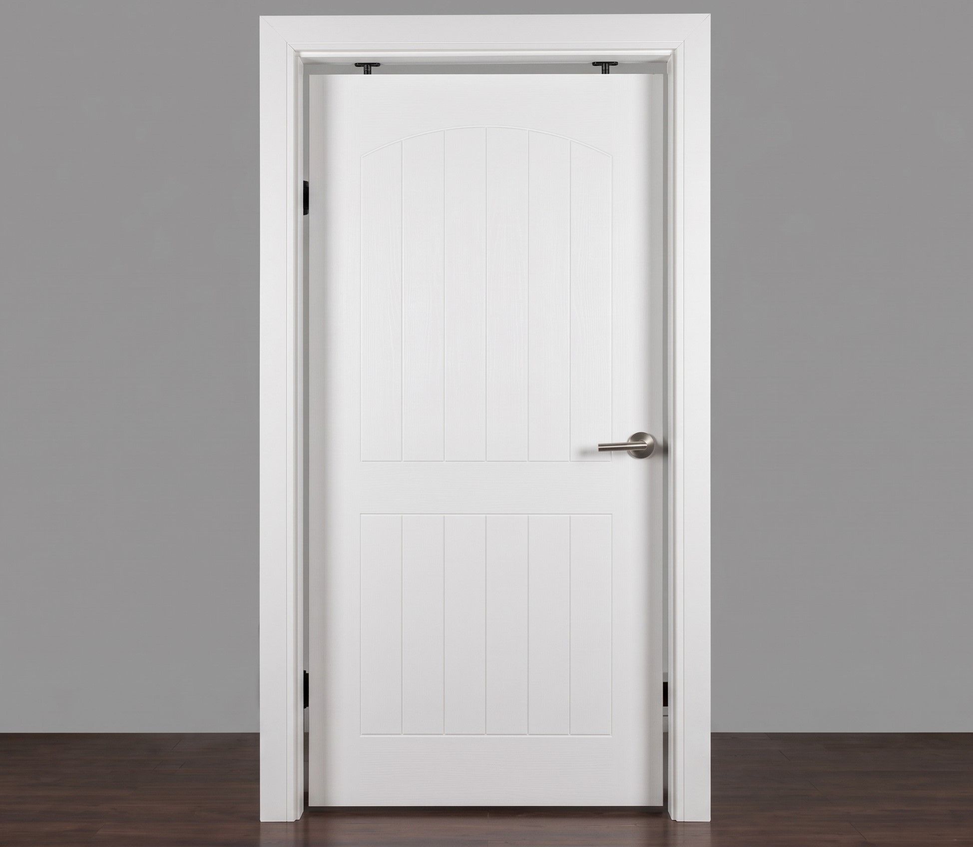 Modern 2 Panel Horizontal Plank Interior Door