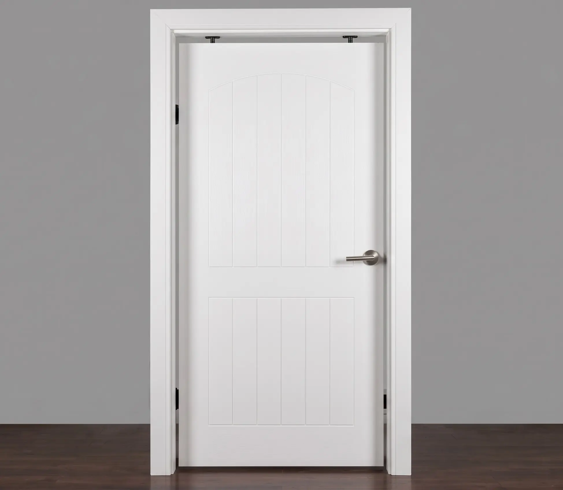 Modern 2 Panel Horizontal Plank Interior Door