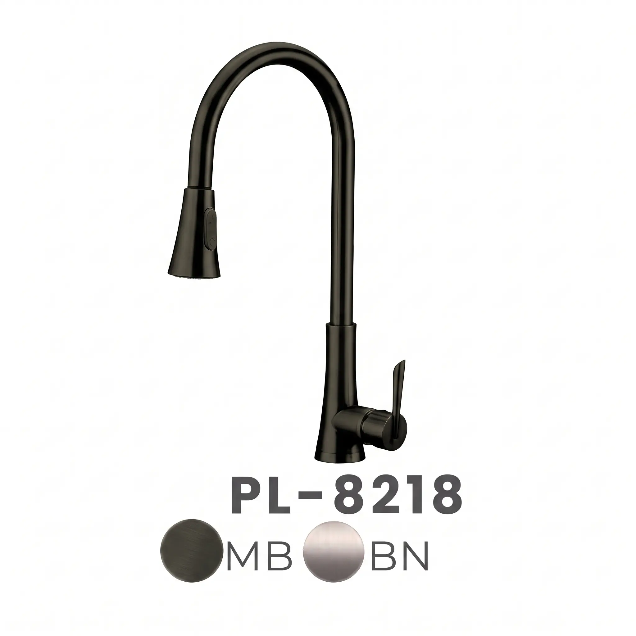PL-8218 High Arc Single Handle Pull Down Kitchen Faucet