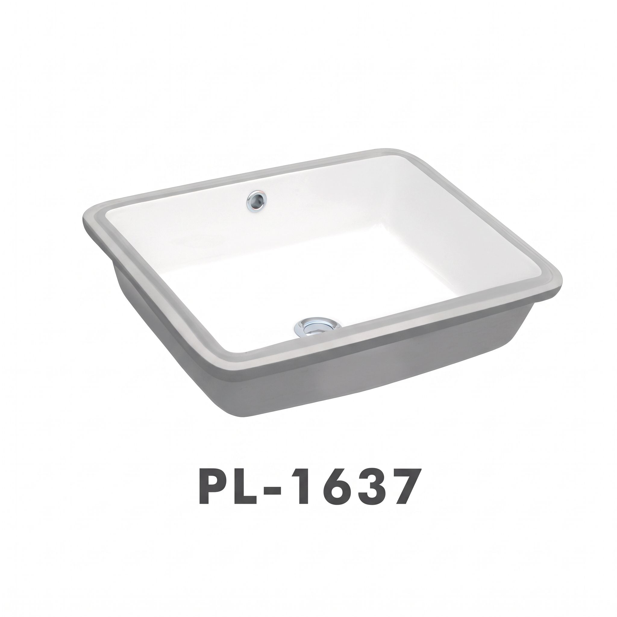 PL-1637 Rectangular Vitreous China Undermount Bathroom Vanity Sink