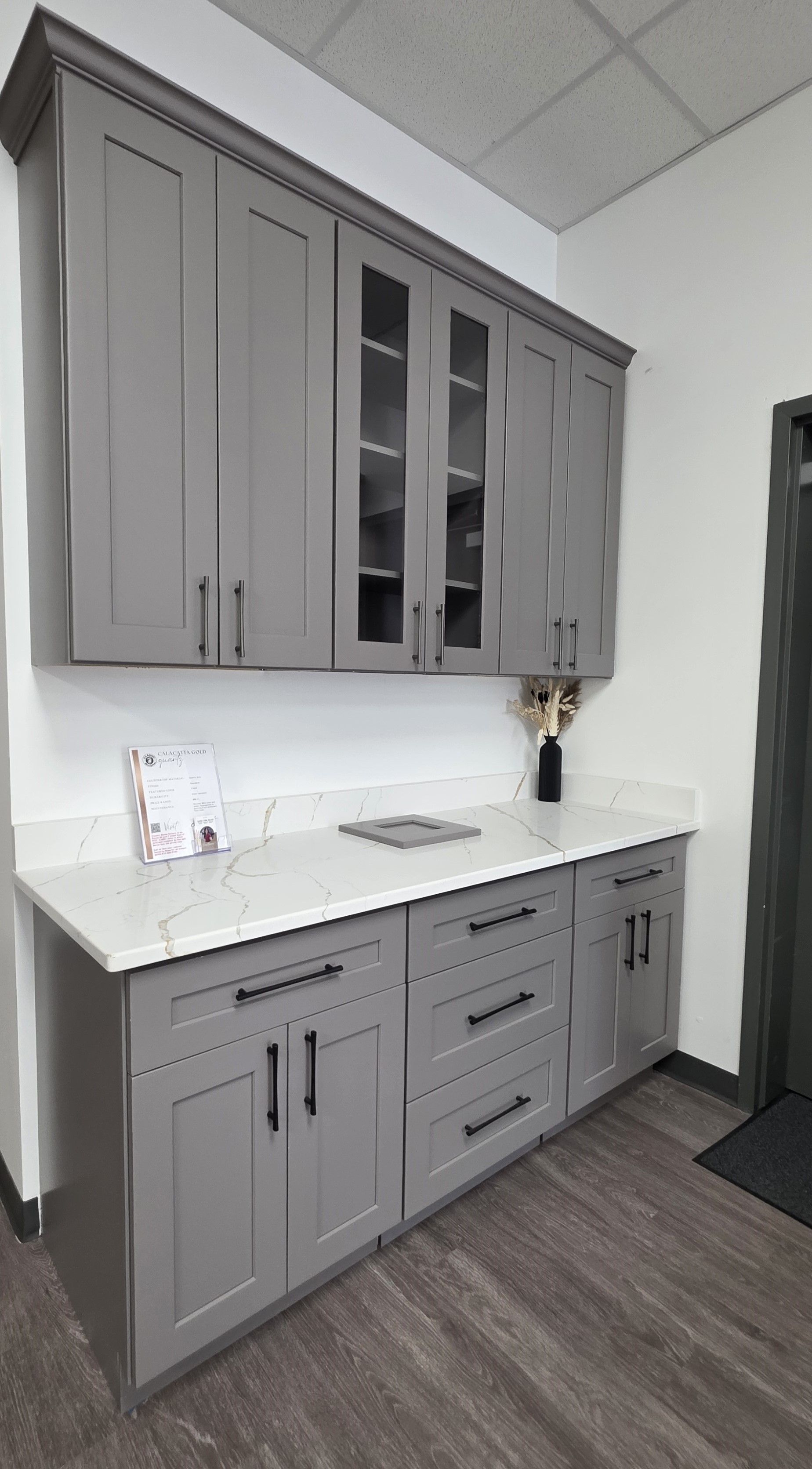 Modern Slate Grey Shaker Buffet & Coffee Bar Unit thumbnail 2