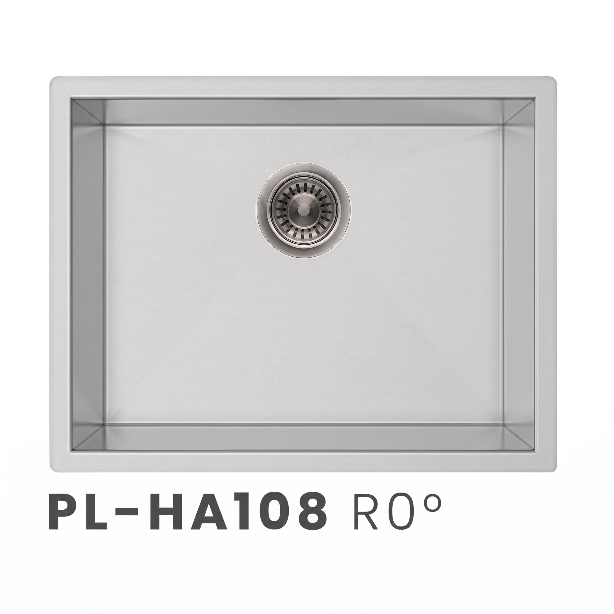 PL-HA108 R0° Zero-Radius Undermount Stainless Steel Sink