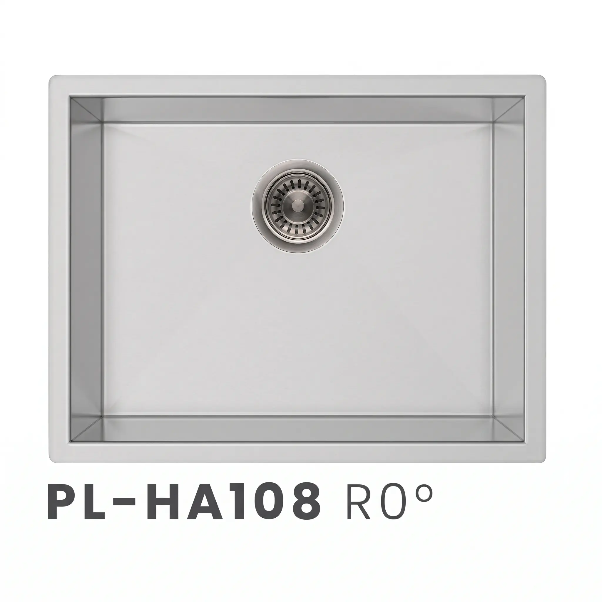 PL-HA108 R0° Zero-Radius Undermount Stainless Steel Sink