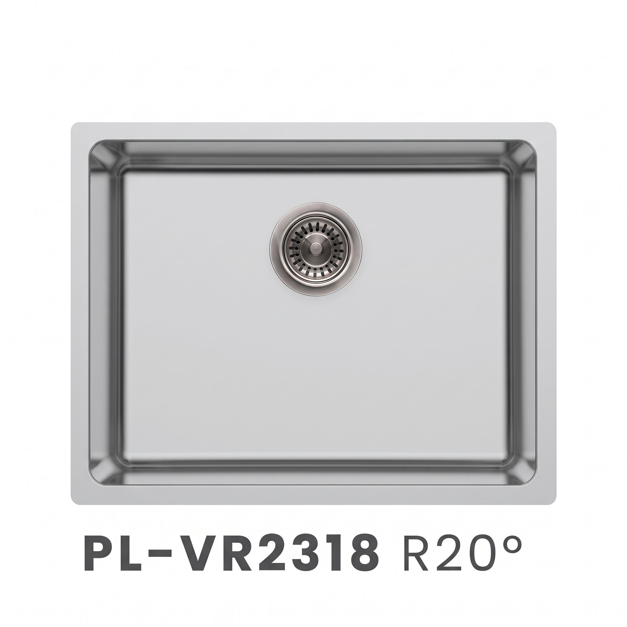 PL-VR2318 R20° Stainless Steel Undermount Single Bowl Kitchen Sink