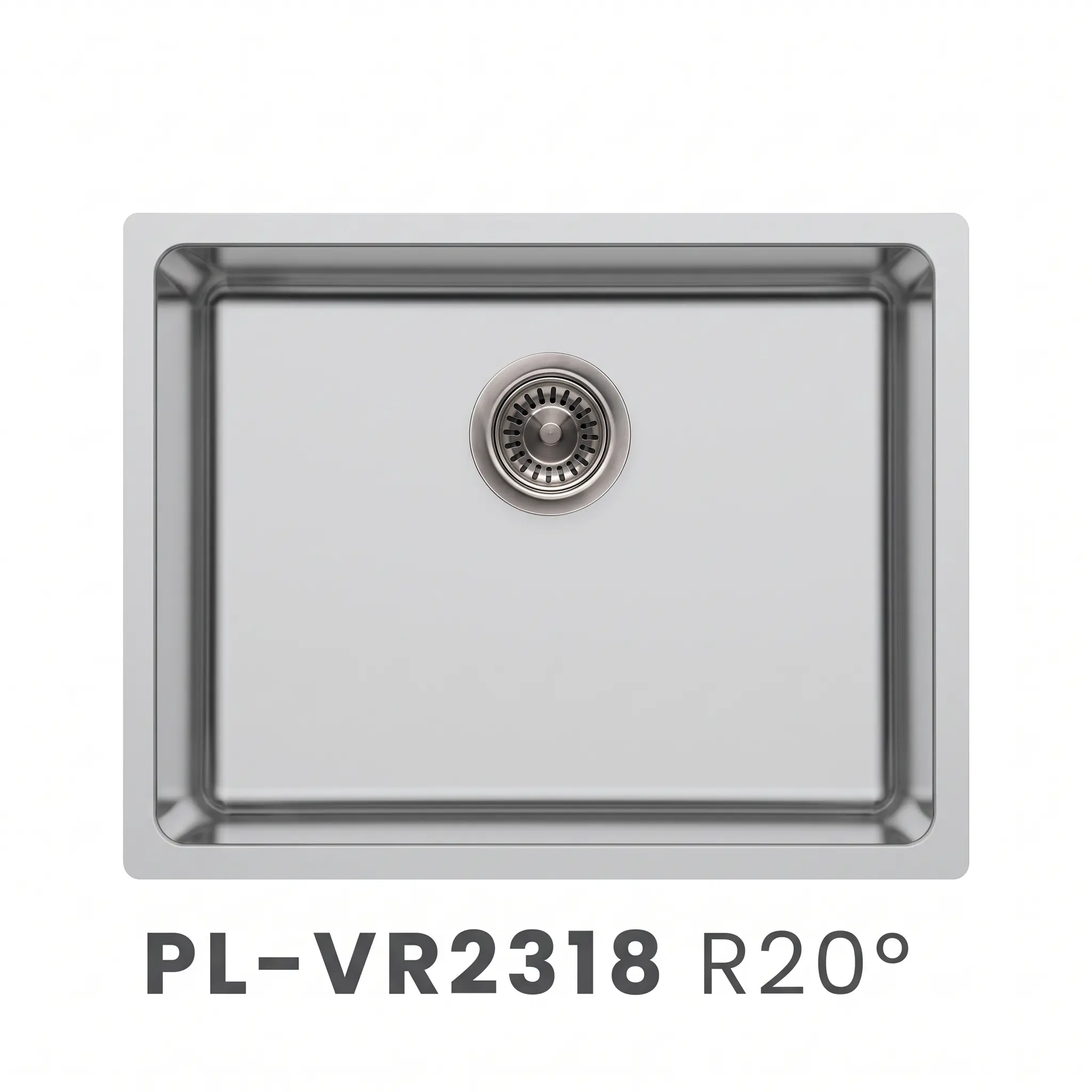 PL-VR2318 R20° Stainless Steel Undermount Single Bowl Kitchen Sink