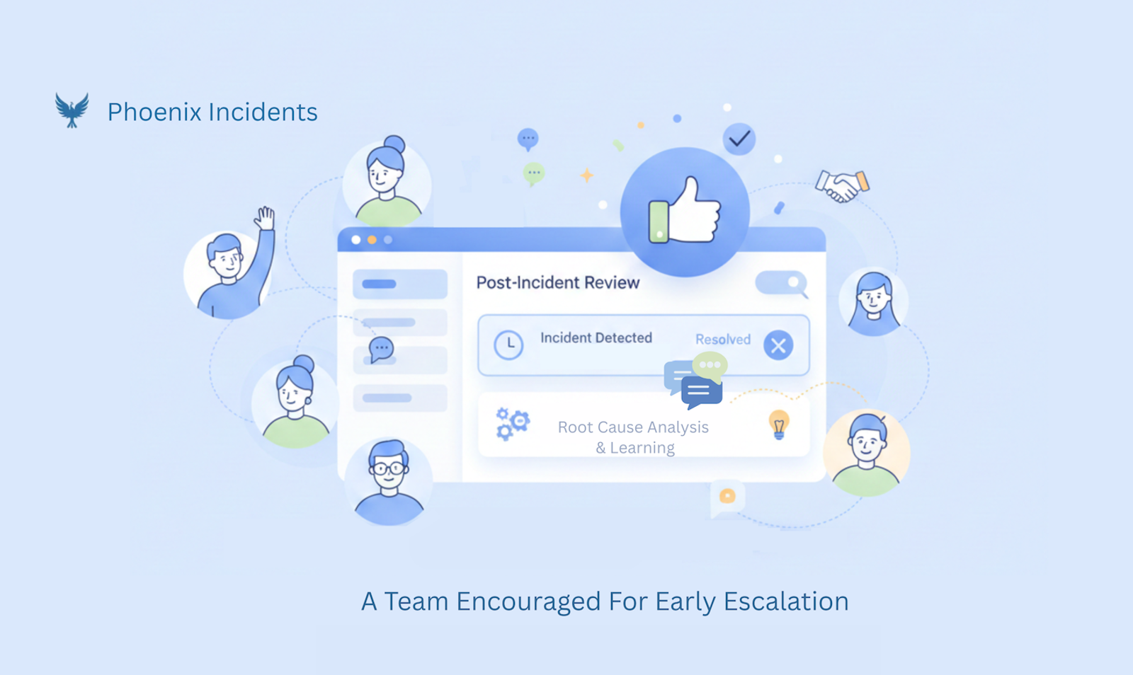 Healthy team during post incident learning