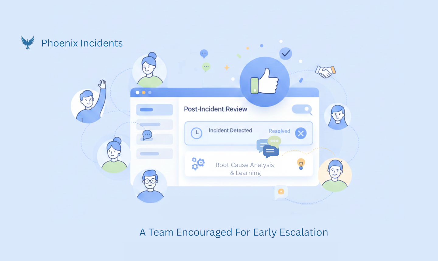 Healthy team during post incident learning