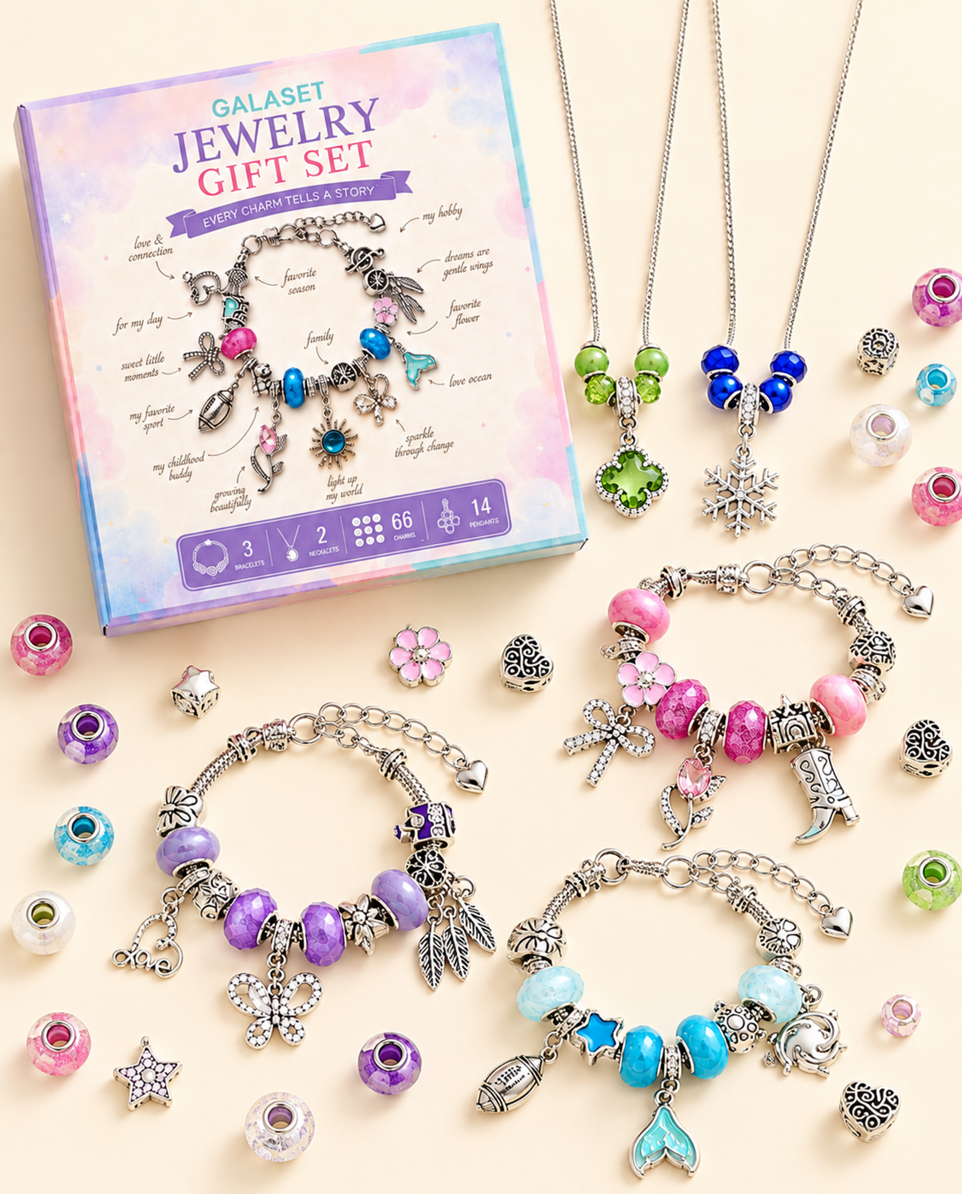 A colorful collection of new GALASET creative kits