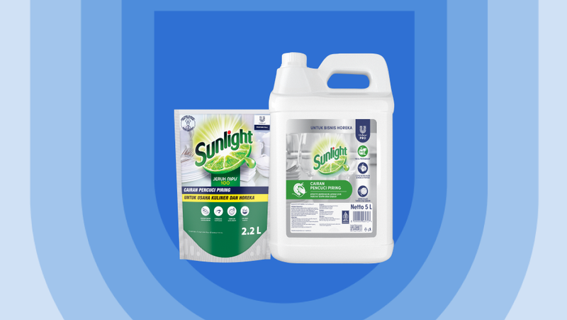 Sunlight product displayed against an illustrated blue shield background.