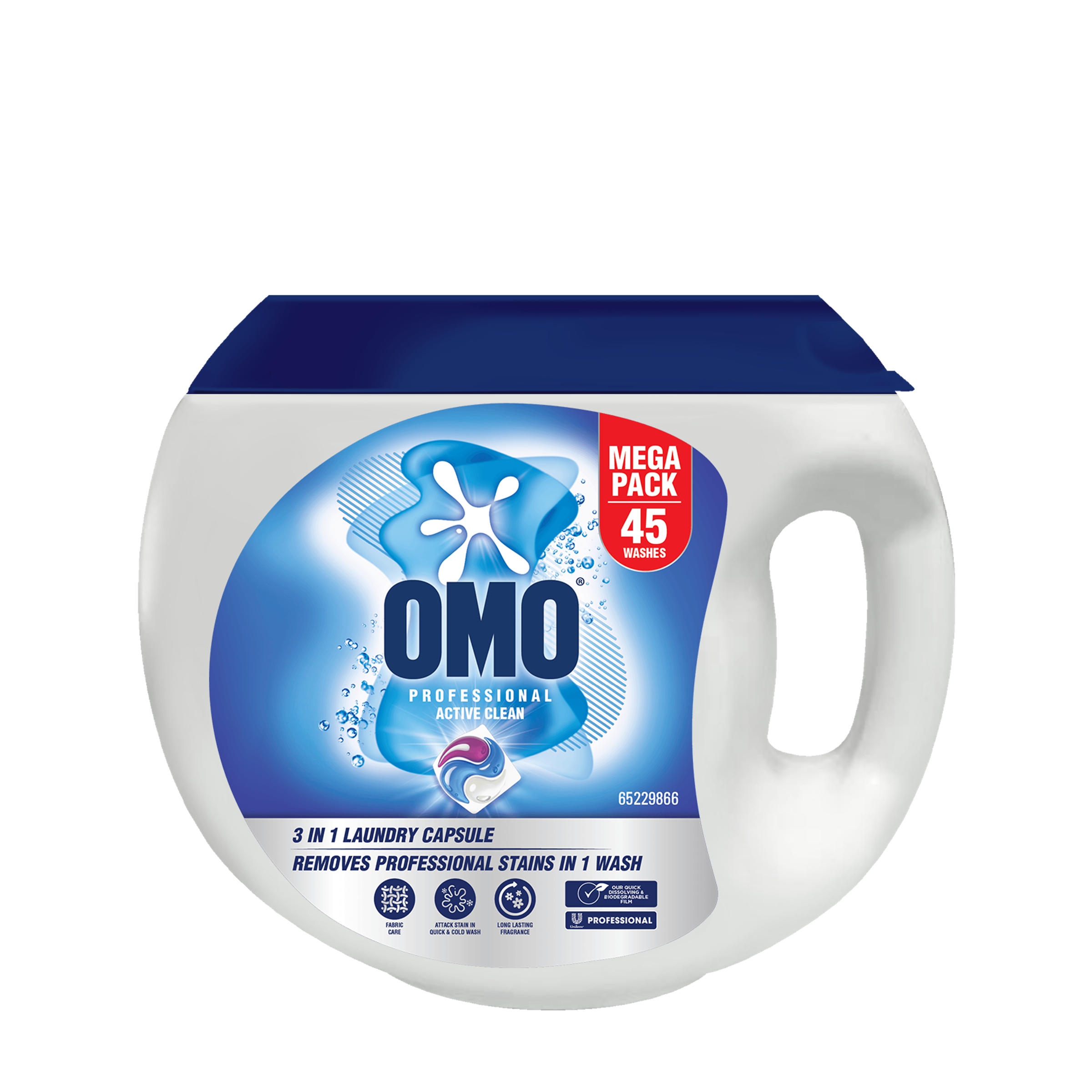 Omo Professional OMO Professional Active Laundry Capsules - 45 Pack | Unilever Professional