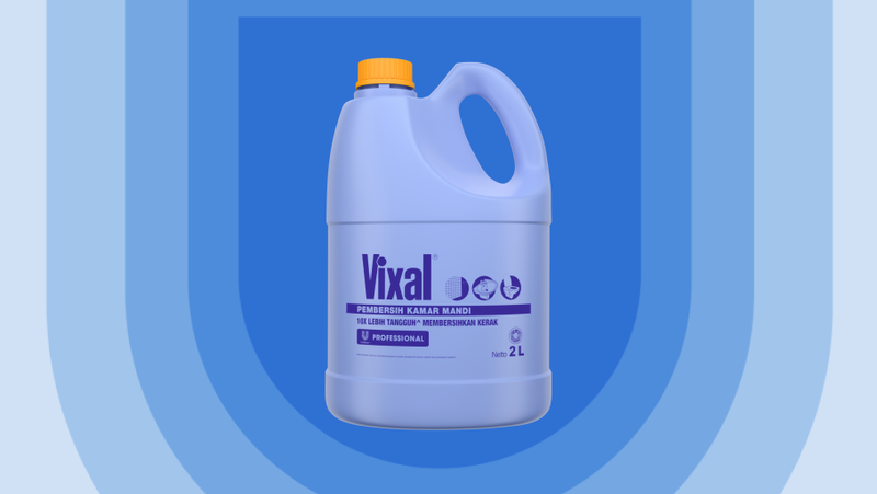 Vixal product displayed against an illustrated blue shield background.