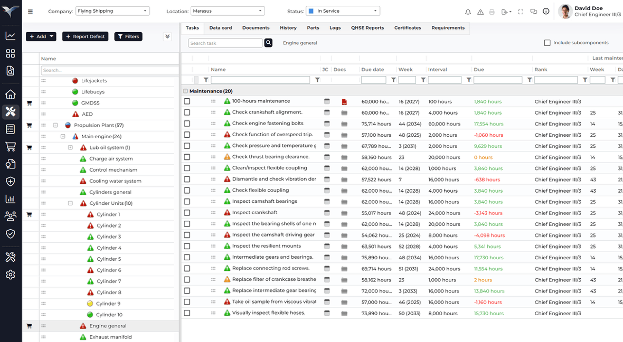 Marad fleet management dashboard