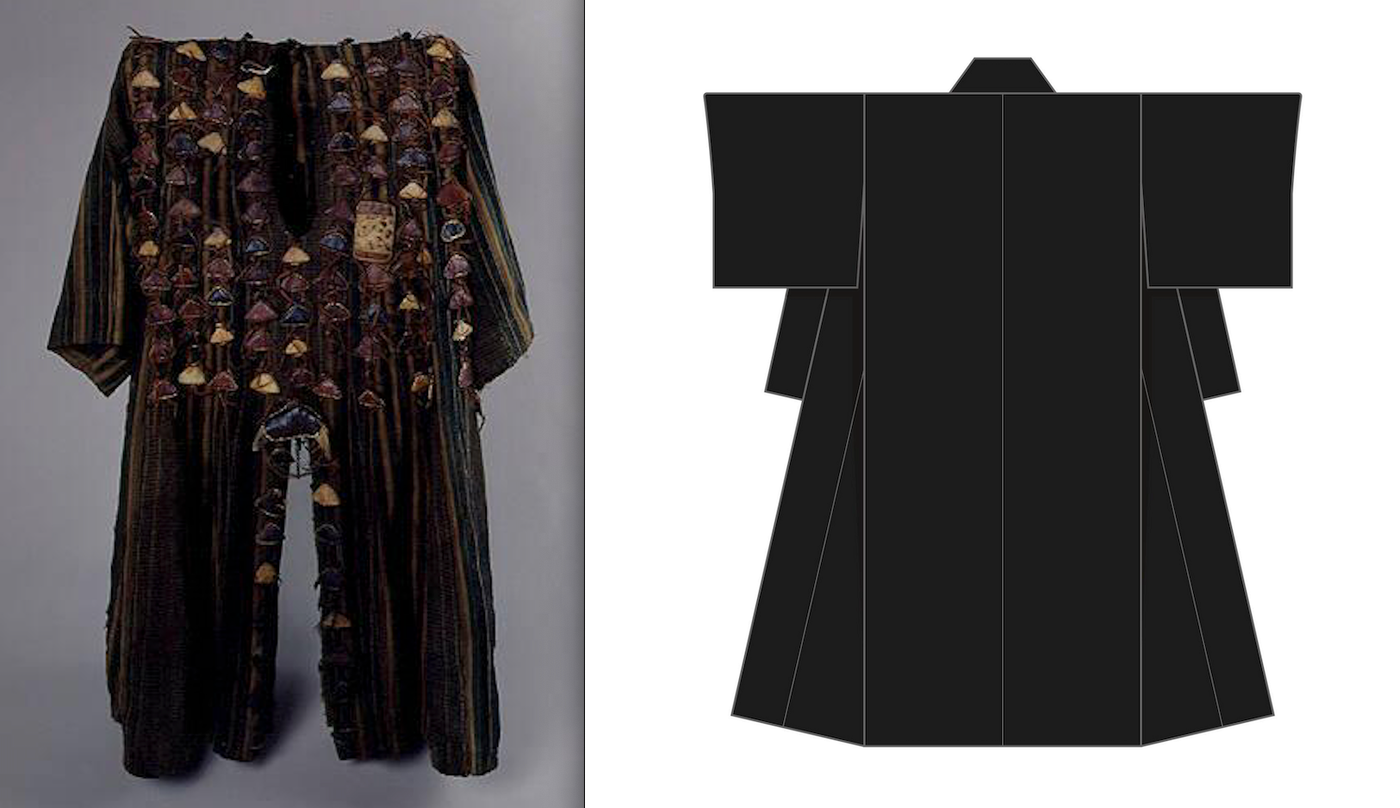 Comparison of an Asante batakari and Japanese samurai armour.