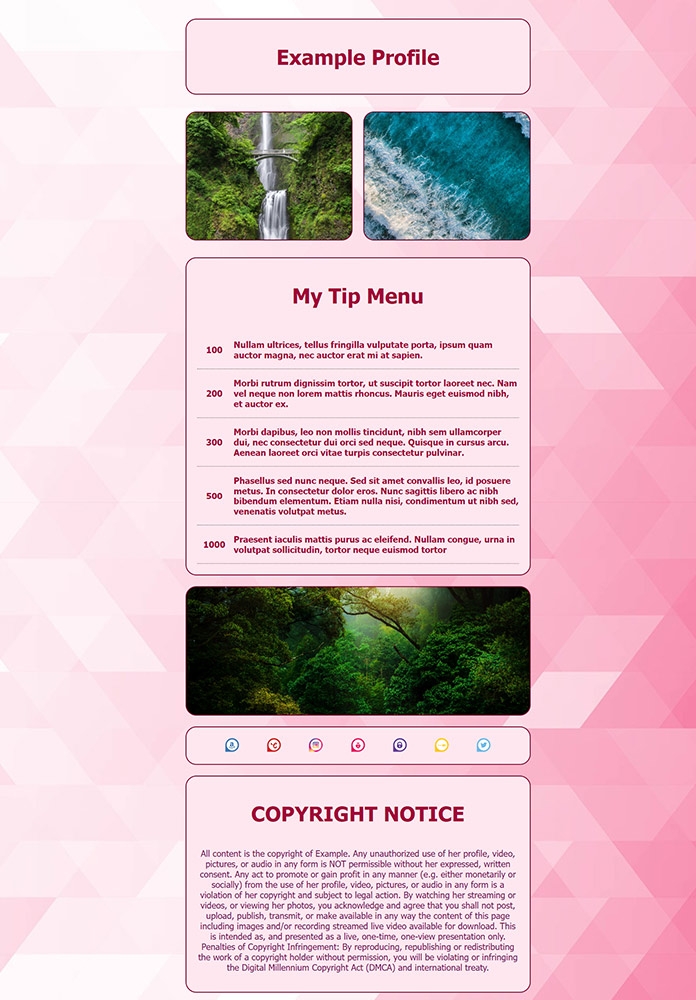 Superpink theme with pink and white abstract tiles