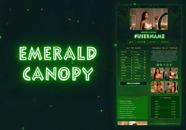 Emerald Canopy — Pro exclusive Chaturbate theme