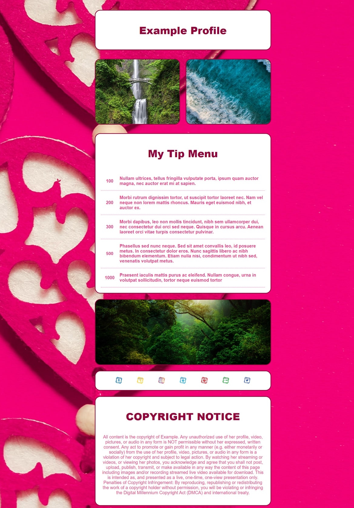 Lovers Romance theme on pink background with hearts