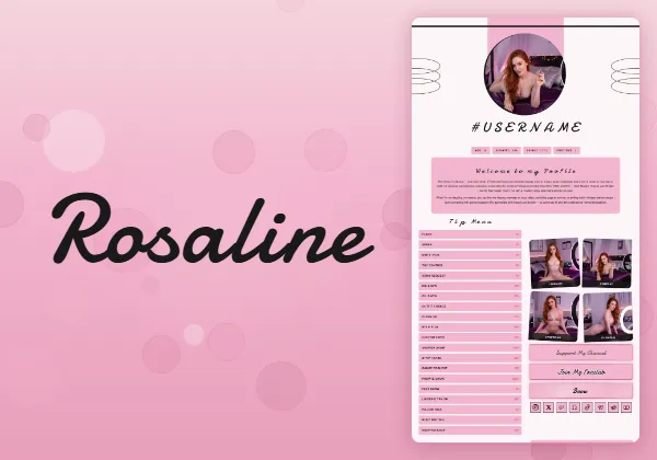 Rosaline — Pro exclusive Chaturbate theme
