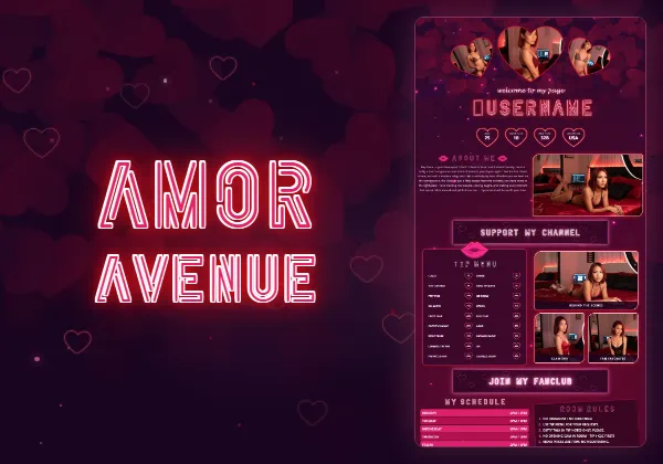 Amor Avenue — Pro exclusive Chaturbate theme