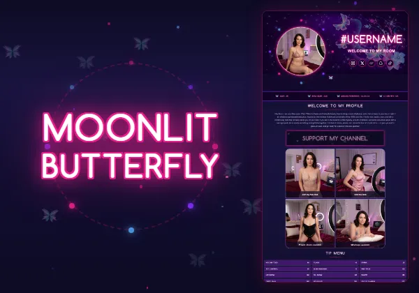 Moonlit Butterfly — Pro exclusive Chaturbate theme