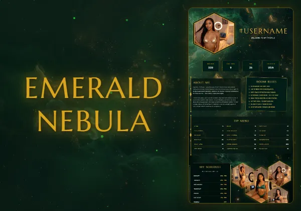 Emerald Nebula — Pro exclusive Chaturbate theme