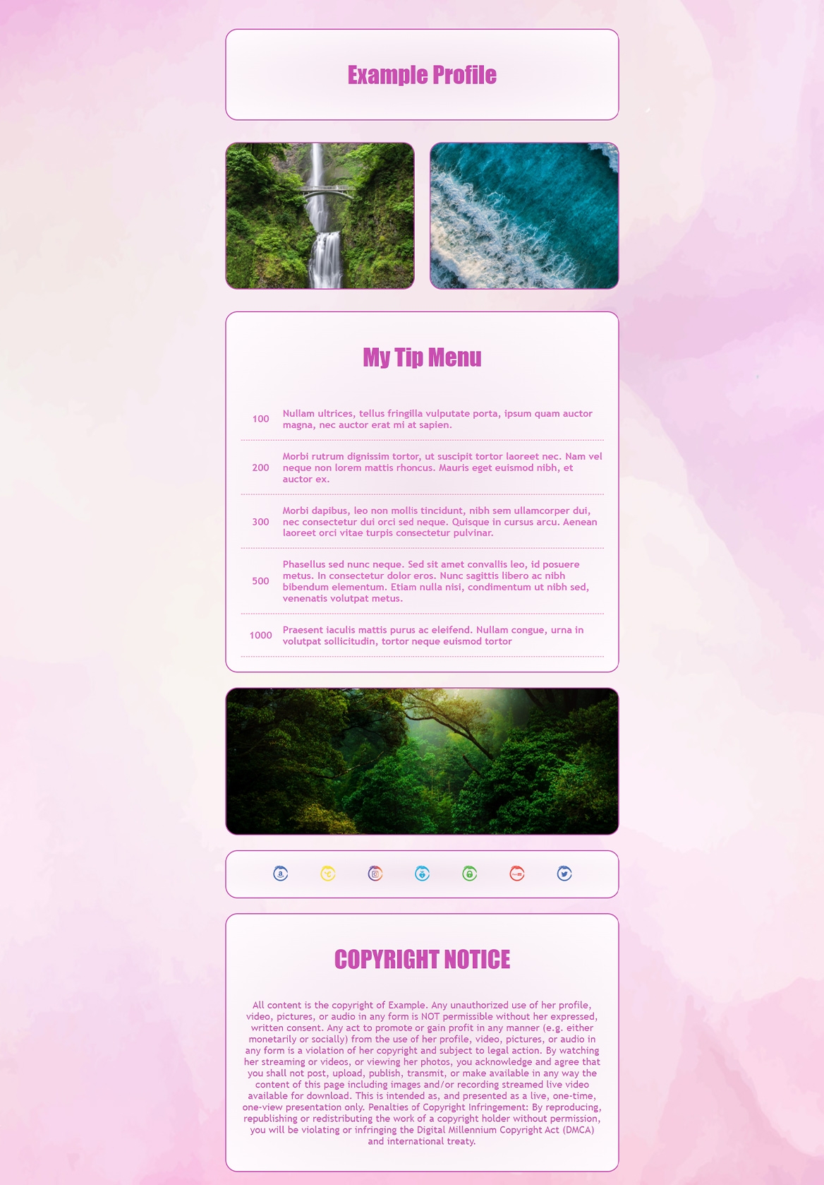 Pink Passion theme with pink background
