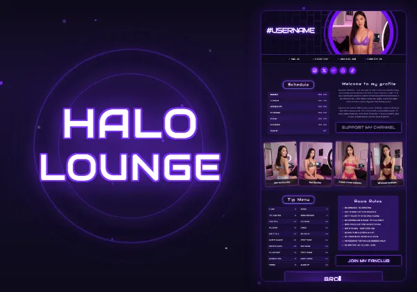 Halo Lounge — Pro exclusive Chaturbate theme