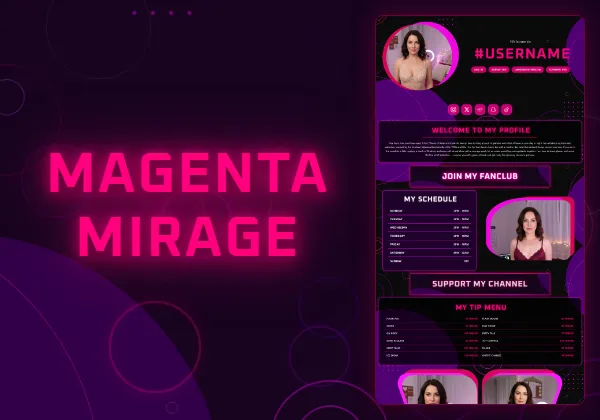Magenta Mirage — Pro exclusive Chaturbate theme