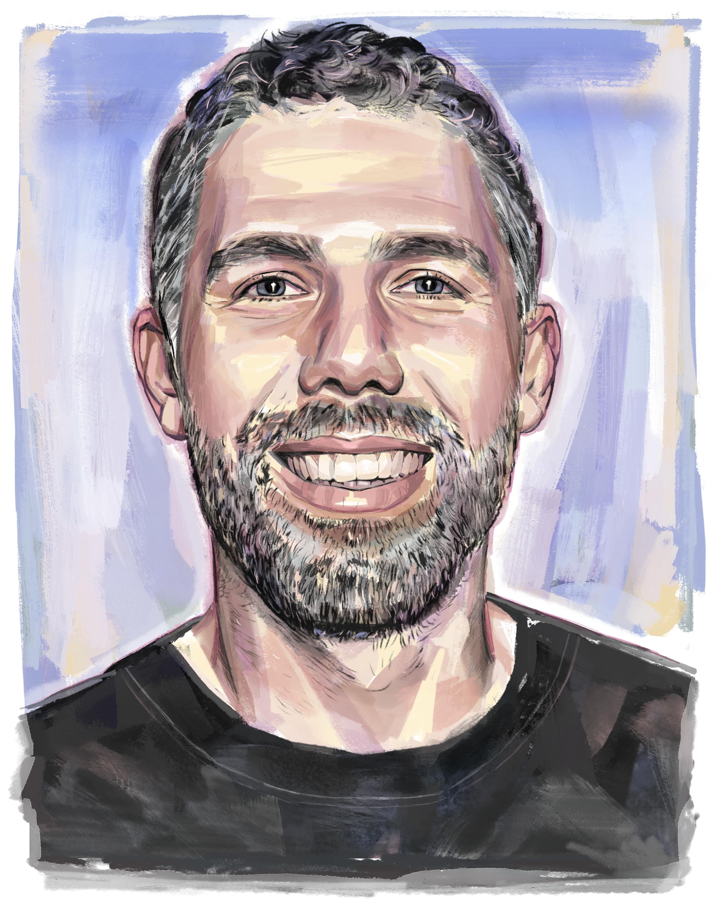 Illustration of conscious leadership coach Dave Kashen by illustrator 