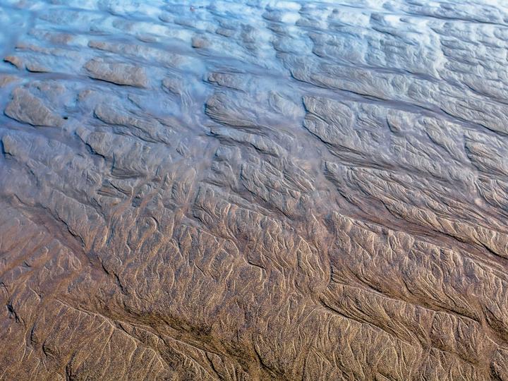 kalme ontmoeting tussen zee en strand (Taylor Fredrickson on Unsplash)