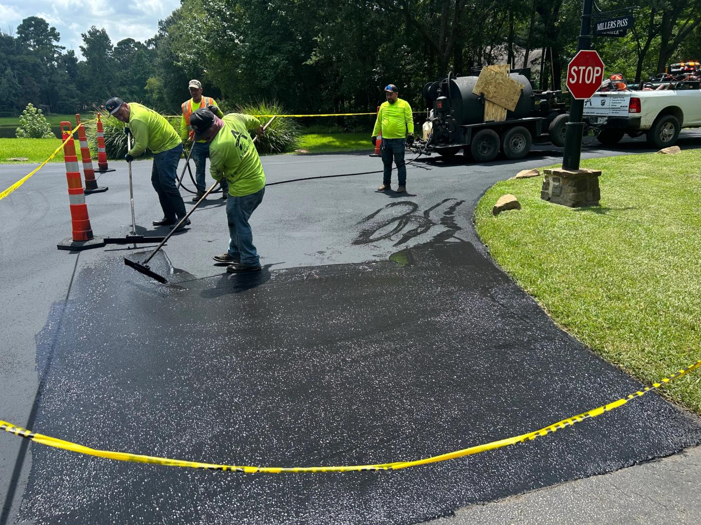 AAA Paving work underway at a Houston industrial facility