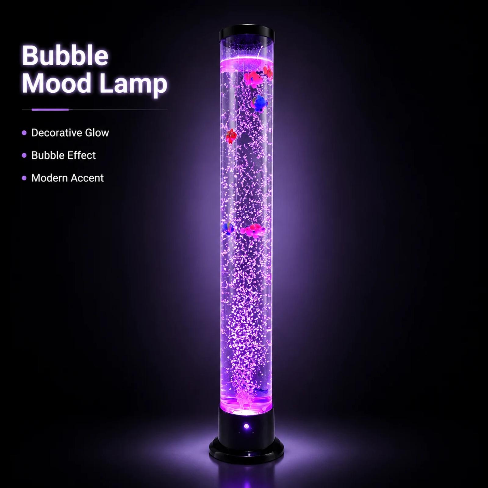 LED bubble fish floor lamp with glowing water column effect for living room decor