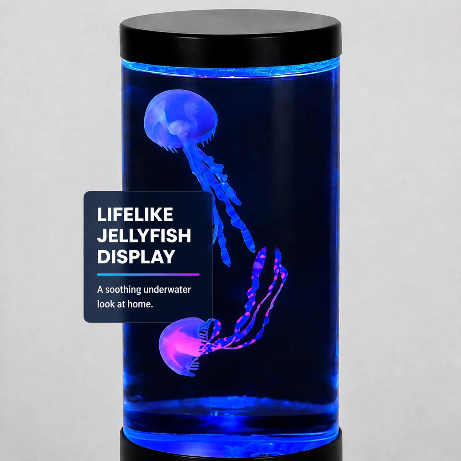 MX-5013S lamp showing lifelike jellyfish moving inside the clear chamber