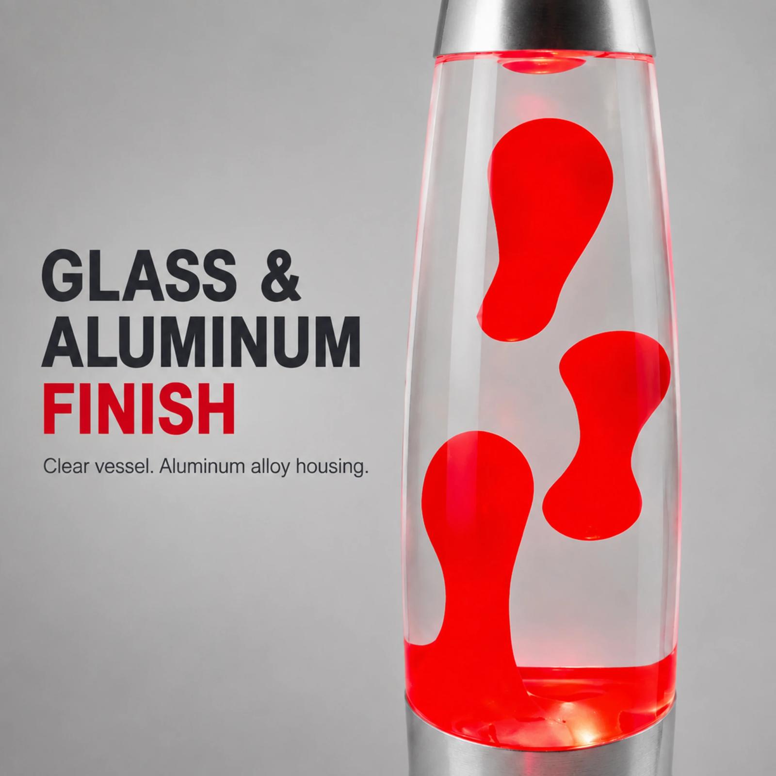 Close-up of the MX-3110 clear glass vessel flowing wax and metal housing