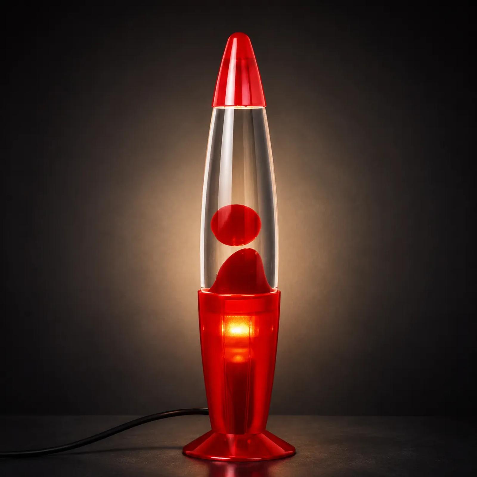 MX-3021 rose red lava lamp showing a warm illuminated lava motion effect.