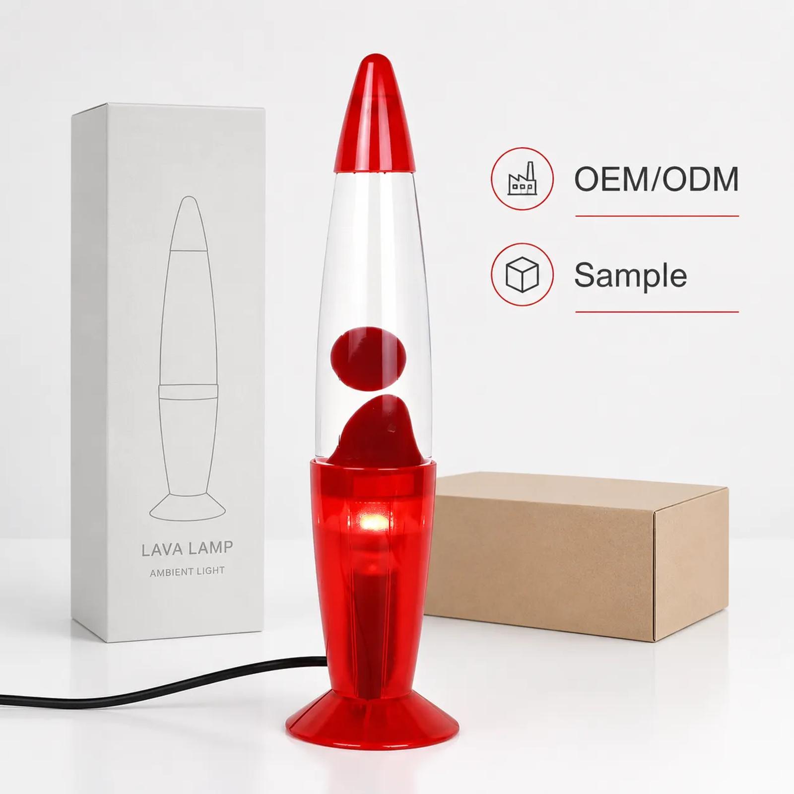 MX-3021 rose red lava lamp shown in a procurement and wholesale supply presentation.