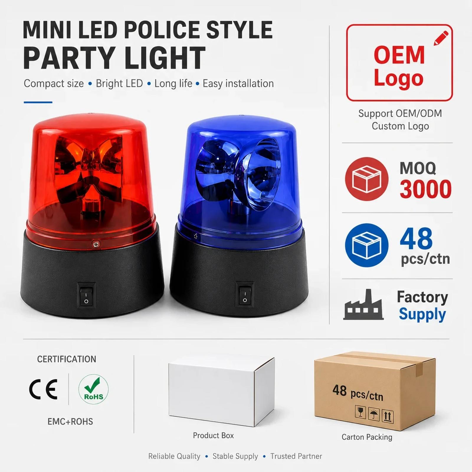 Wholesale presentation image for MX-6016-2 mini LED party beacon light