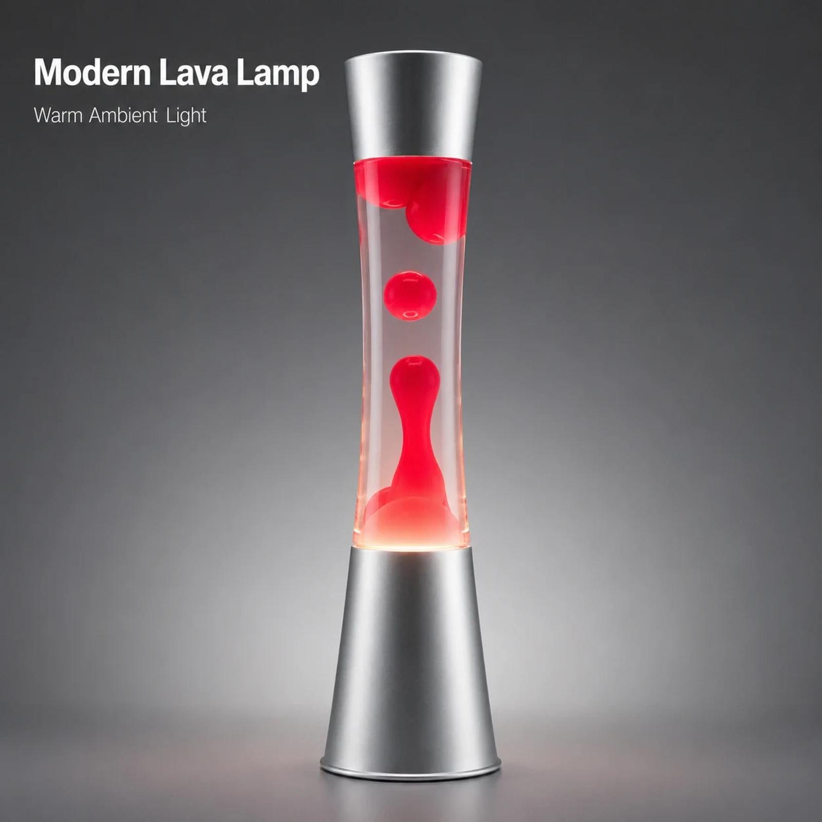 MX-3101 16 inch metal base lava table lamp with warm flowing lava effect