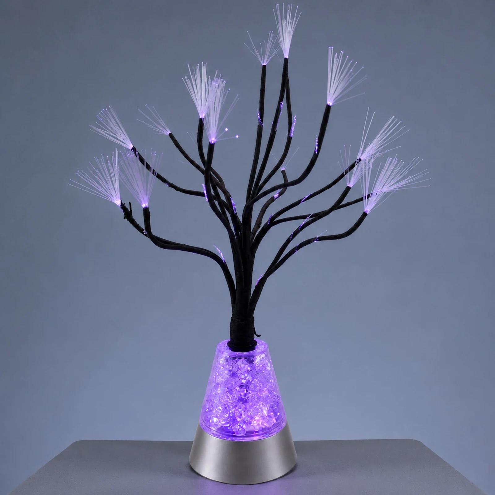 MX-1017 fiber optic tree lamp full front view on a soft slate studio background