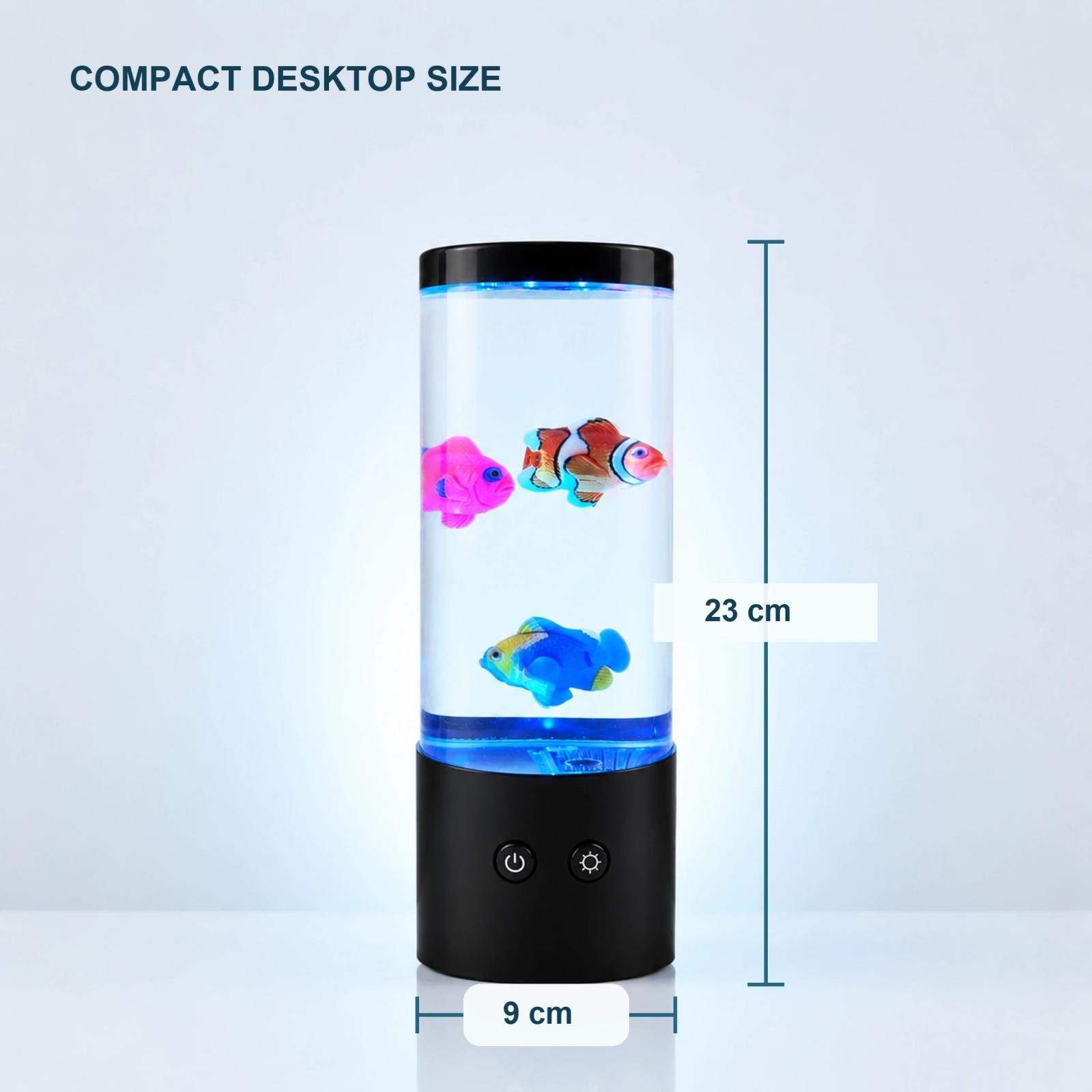 MX-5013SF aquarium fish lamp size guide showing 9 x 9 x 23 cm