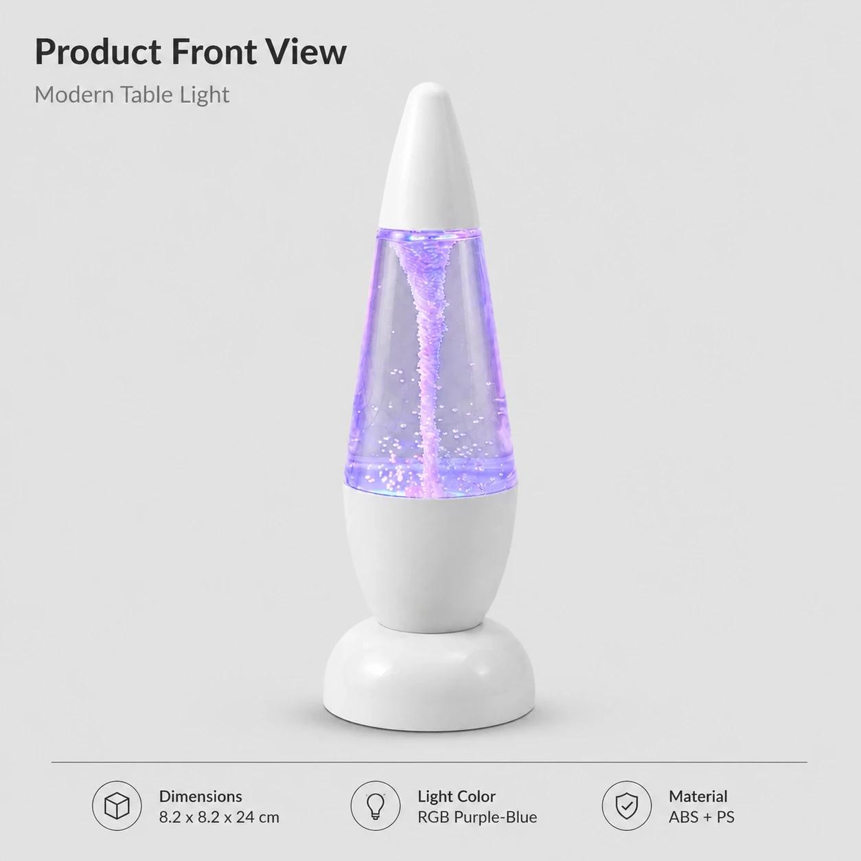 MX-3037 LED tornado table light used as a bedroom bedside ambient decorative lamp