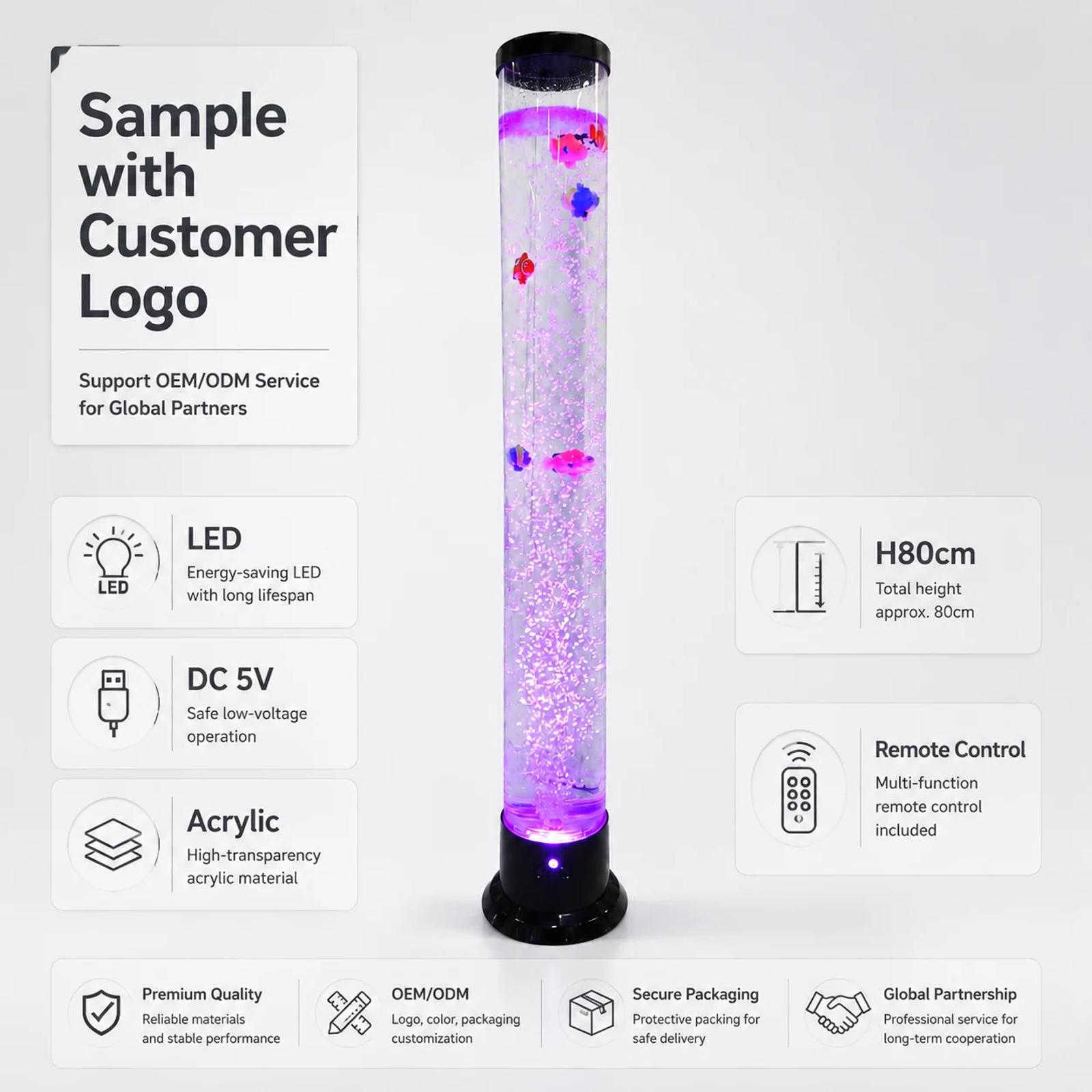 B2B display image for MX-8088 LED bubble fish water column lamp