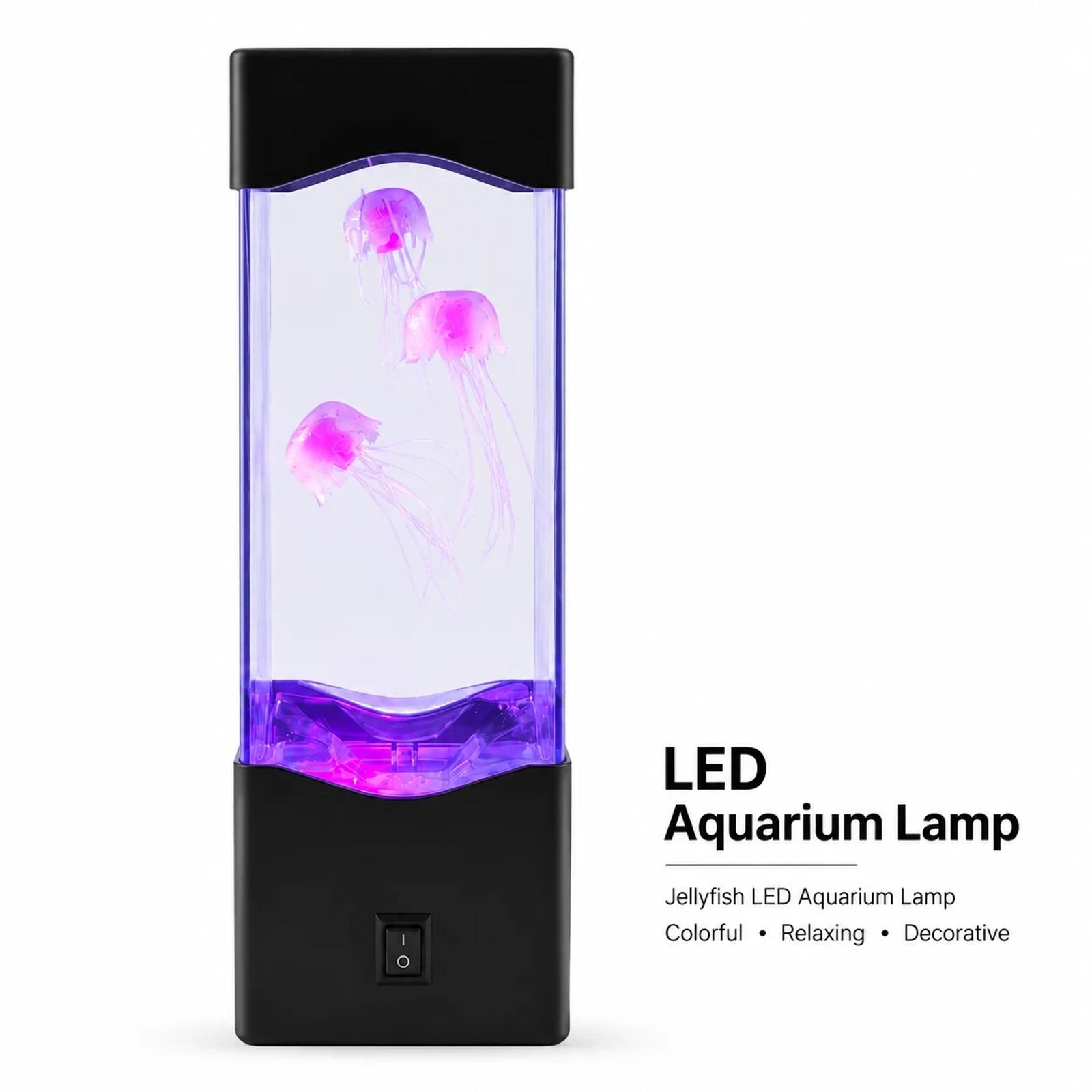 MX-5013 creative jellyfish LED lamp on a clean background showing the plastic aquarium style body