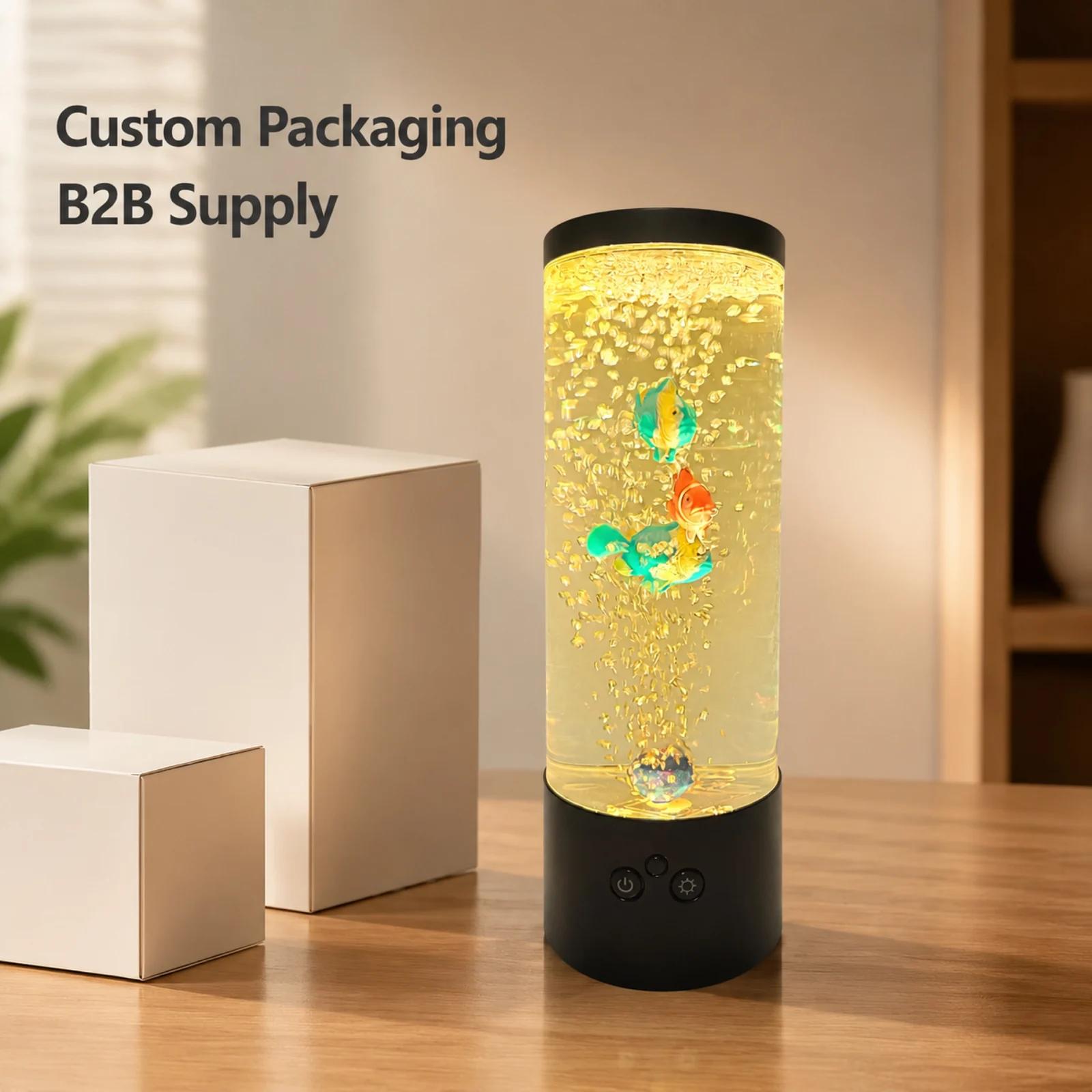 MX-5014B bubble fish aquarium light shown with private label packaging supply visual