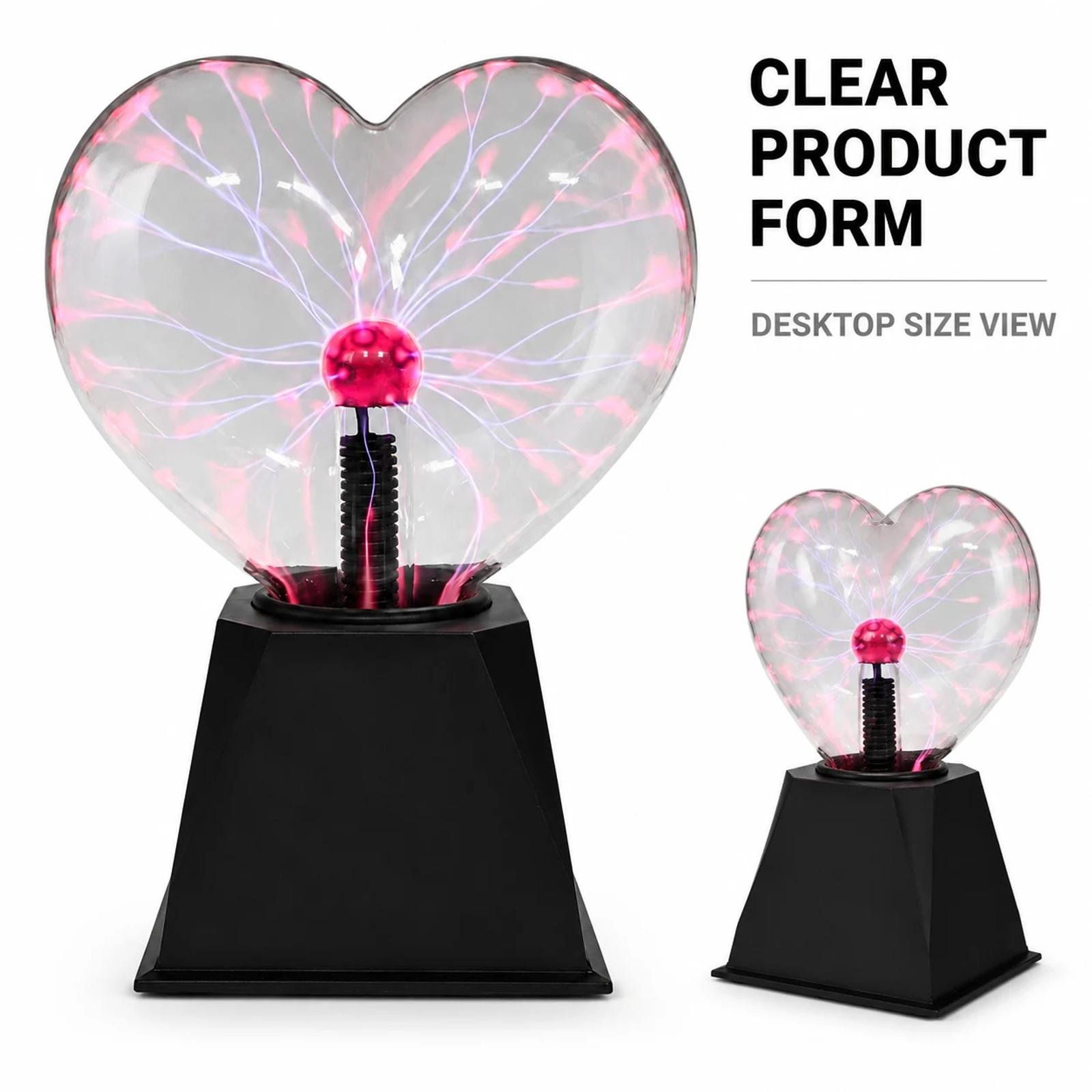 MX-7014B heart-shaped plasma night light shown clearly on a light background for product recognition