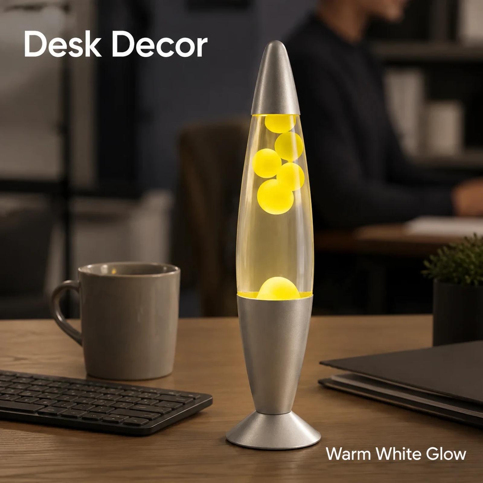 MX-3015C warm lava lamp displayed on an office desk for decorative ambient lighting