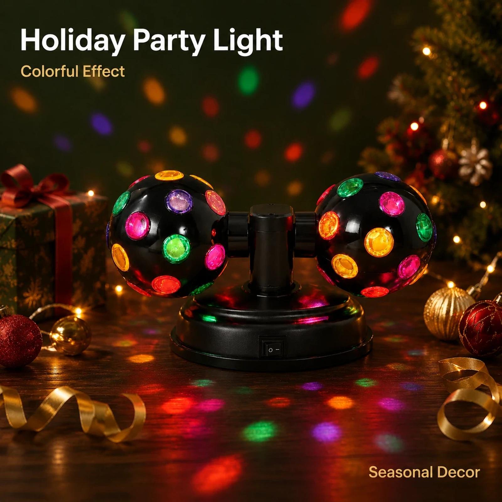 MX-6021 colorful twin disco light for Christmas, New Year, and holiday event decoration