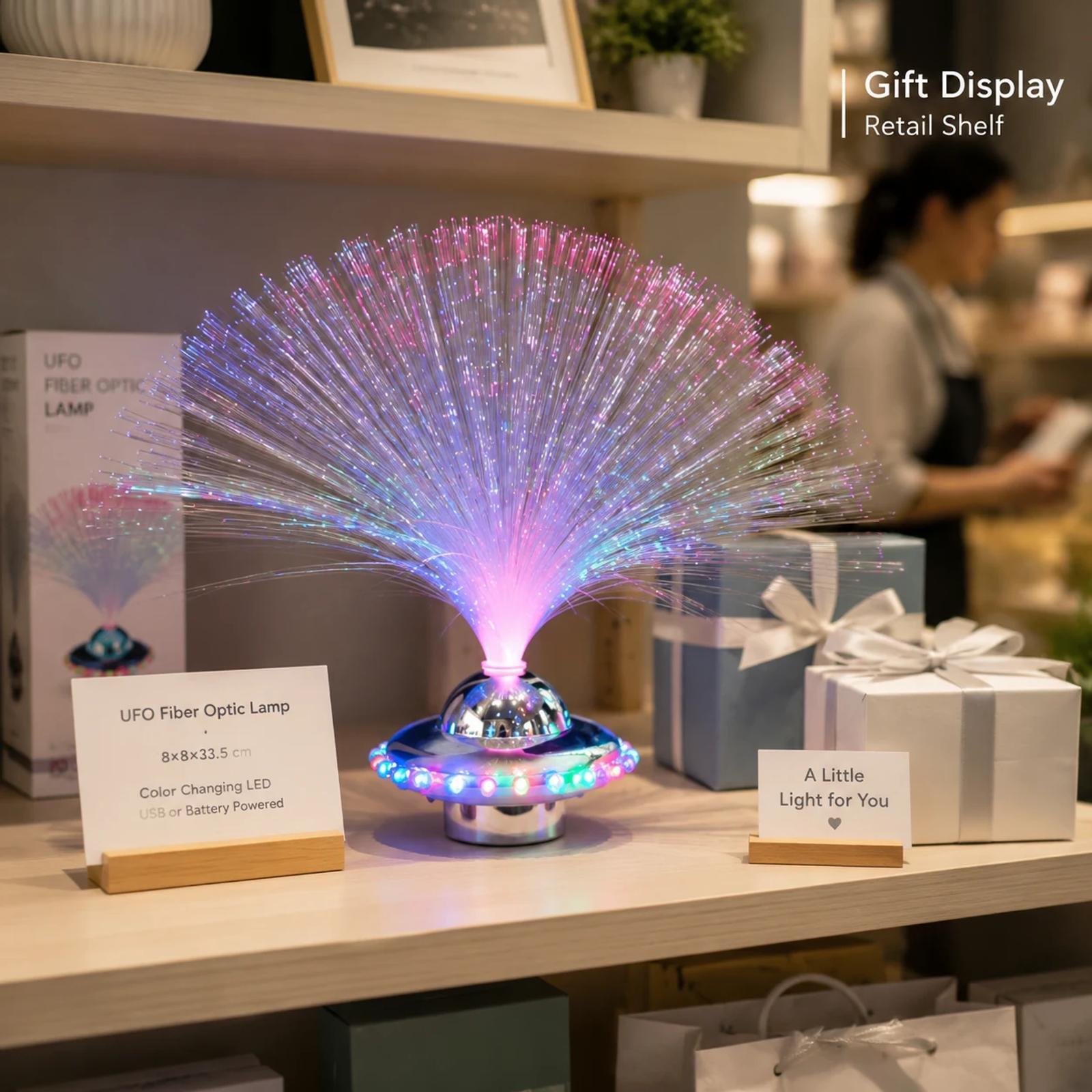 MX-1011U RGB fiber optic night light used in a gift and home decor display scene